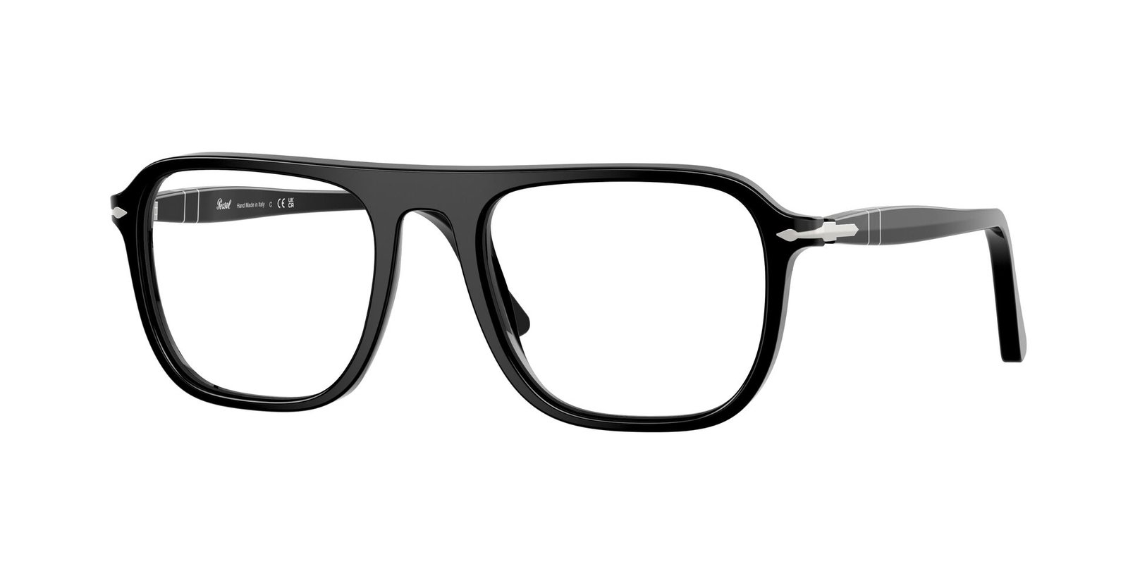 Das Bild zeigt die Persol Fassung PO3359V 95 leicht seitlich., Zubehor, Brillen